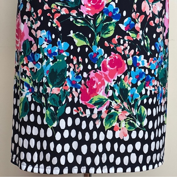 Eliza J Navy Floral Shift Dress Size 0 - Picture 6 of 13